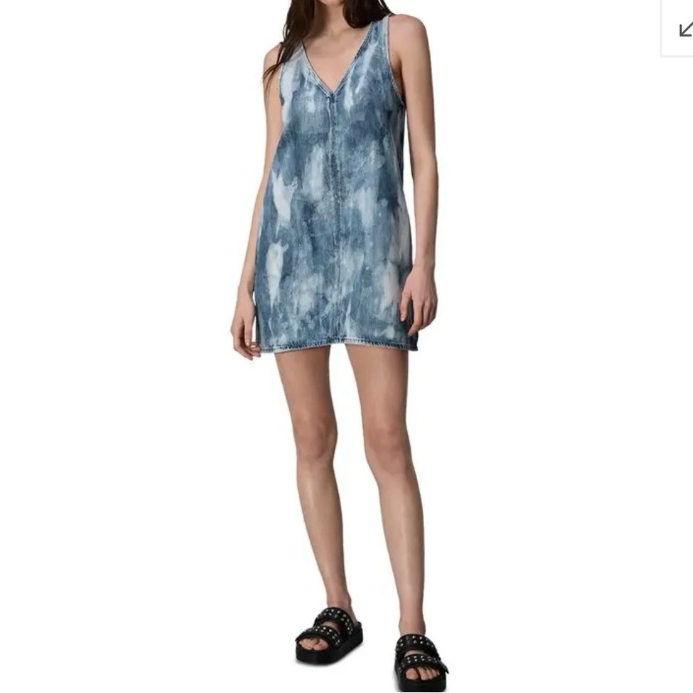 rag & bone Indigo Water Wash Tie-Dye Mini Dress